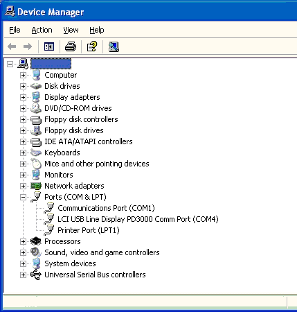 Device Manager on POS software           setup screen